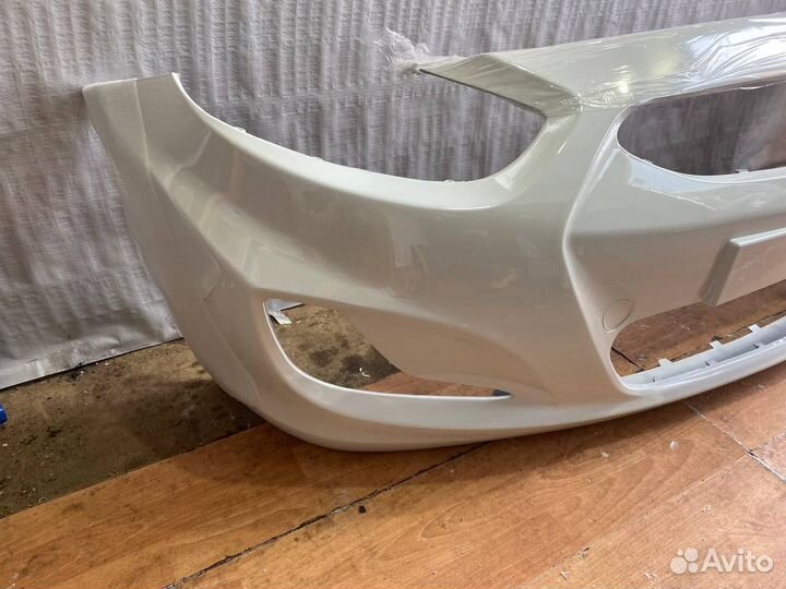 Бампер передний белый Hyundai Solaris 2010-2014