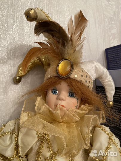 Кукла керамическая Арлекин