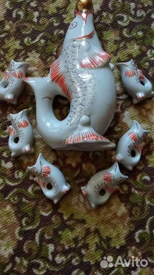 Фарфоровая посуда “Рыба с 6 рыбками