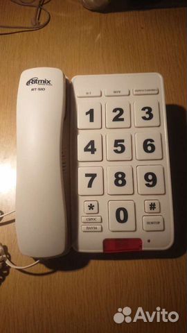 Телефон проводной Ritmix RT-510 (большие кнопки)