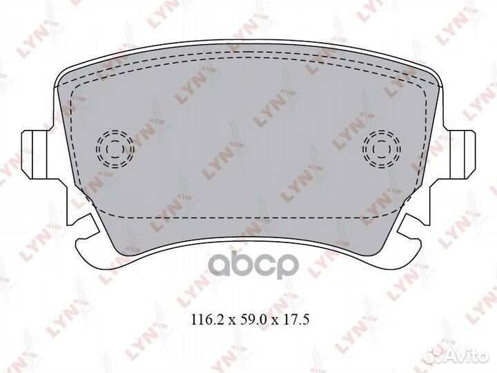 Колодки тормозные дисковые зад BD1224 lynxauto