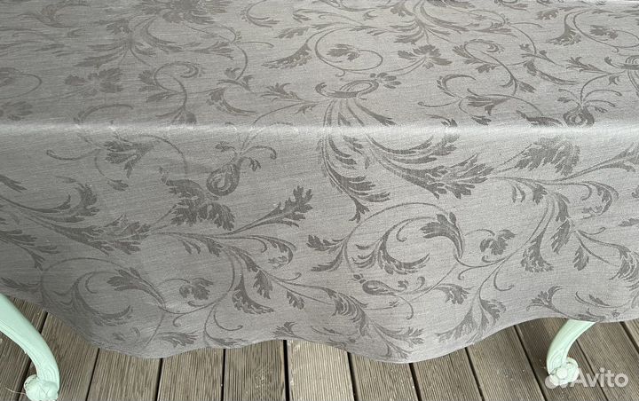 Скатерти круглые 100 лен жаккард