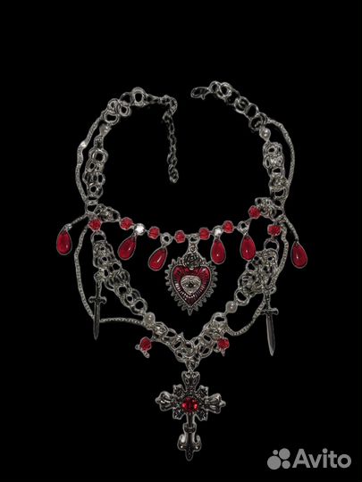 Готическое колье ручной работы y2k