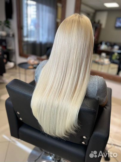 Волосы для наращивания 50 см блонд