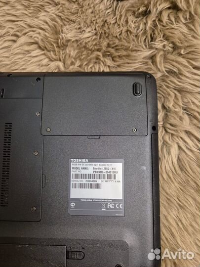 Ноутбук toshiba на запчасти