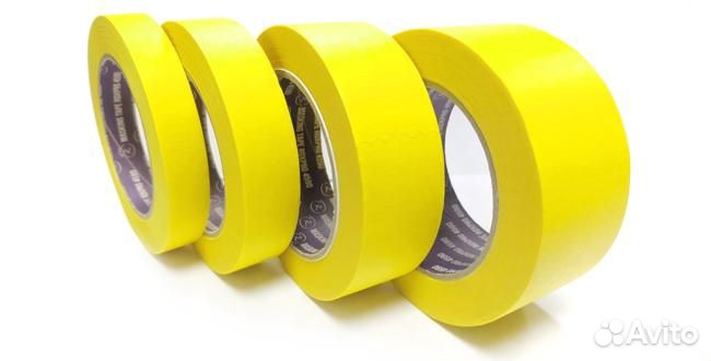 Лента малярная RoxelPro (40м*48мм) ярко-жёлтая, 1