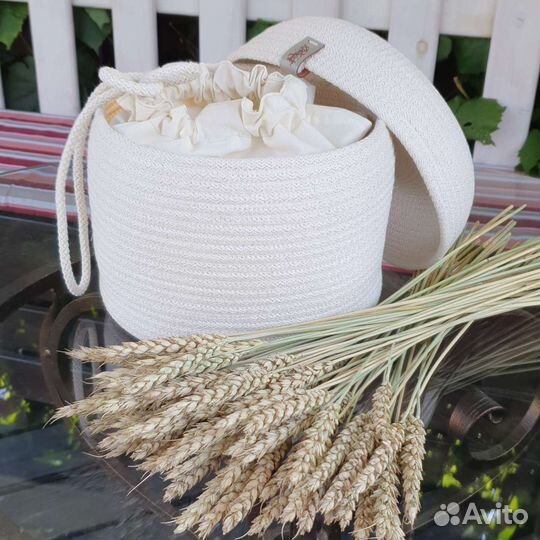 Хлебница из хлопкового шнура
