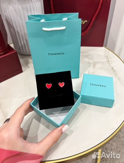 Серьги Tiffany premium с гравировками