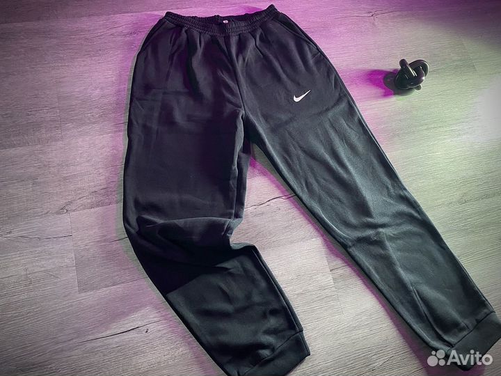 Штаны Nike темно-синие на флисе новые