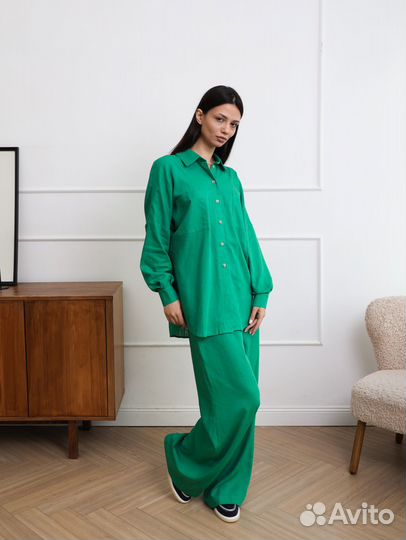 Льняной костюм женский 42-44, 46-48