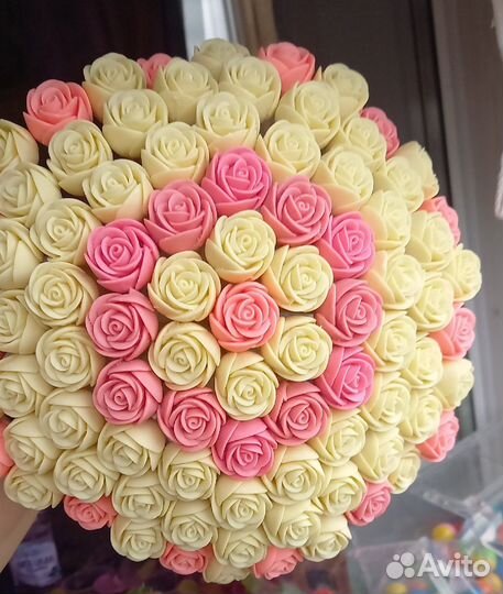 Шоколадный букет розы