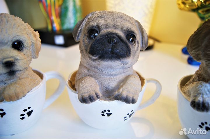 Щенок Кофейной Чашке из Финляндии Керамика Подарок