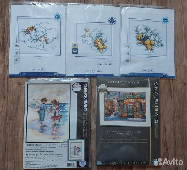 Наборы для вышивания, пяльца, макраме, канва