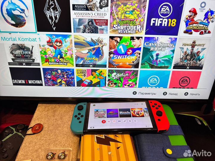 Nintendo Switch прошитая + 990 игр
