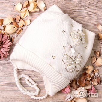 Шапочка с флисом. Новая. 9-18 мес