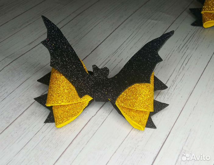 Ободок и бантики резиночки летучая мышь. Хеллоуин