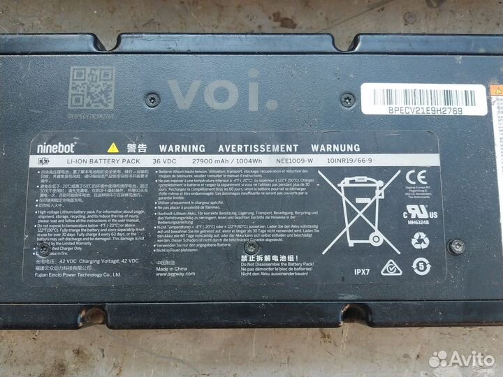 Аккумулятор Ninebot 36v27.9Ah и 15.8Ah