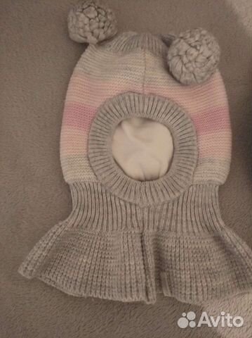 Шапка шлем для девочки зима