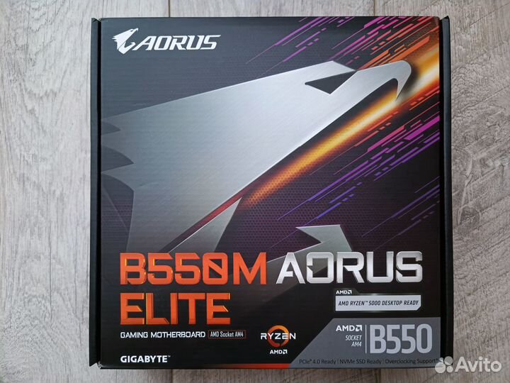 Материнская плата gigabyte B550M aorus elite (AM4)