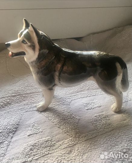 Хаски фигурка фарфор