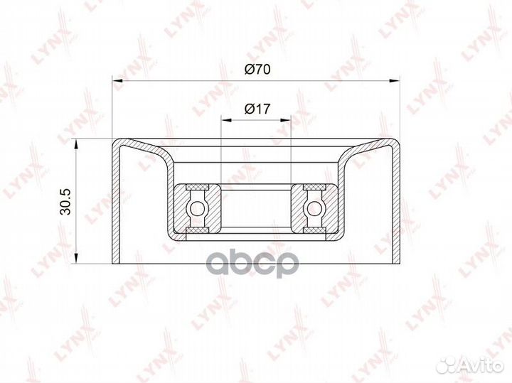 Ролик натяжителя поликлин.ремня PB-5003 lynxauto