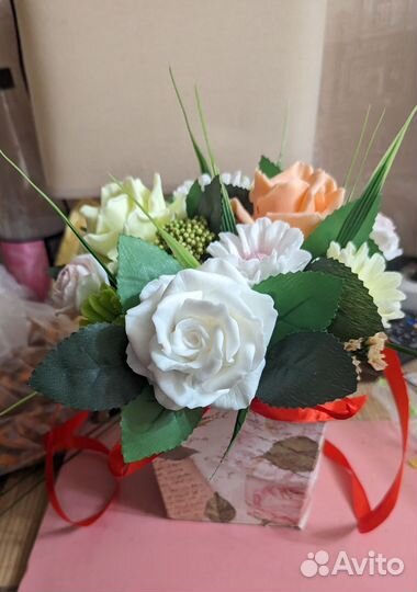 Букет цветов из мыла