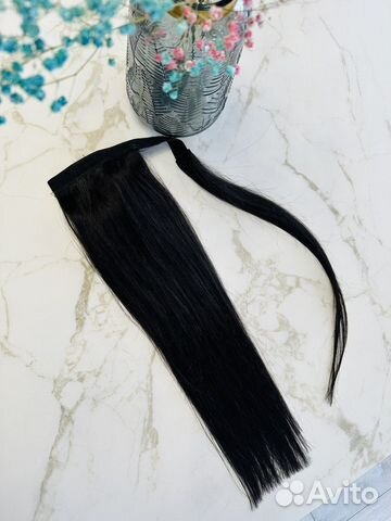 Волосы натуральные хвост (шиньон)