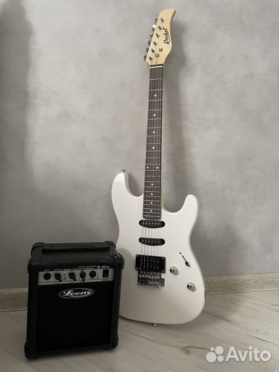 Электро гитара rocket с комбиком leem