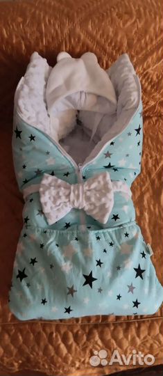 Конверт на выписку для мальчика зимний