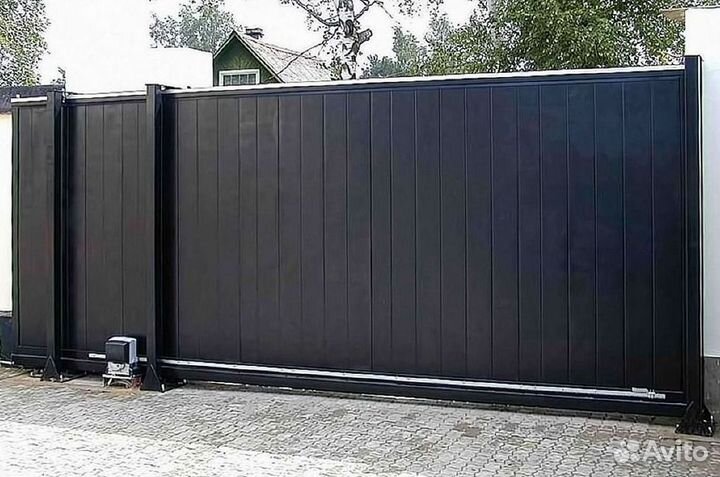 Откатные ворота под ключ. Установка