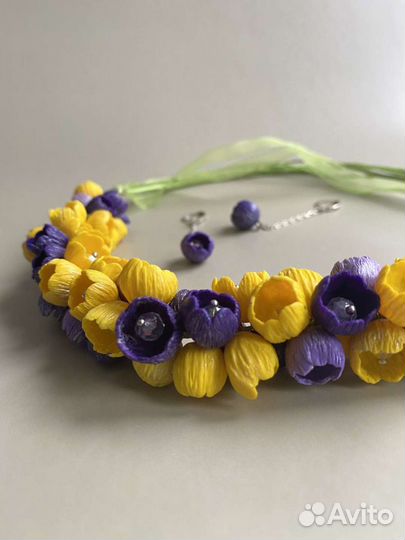 Бижутерия серьги и колье