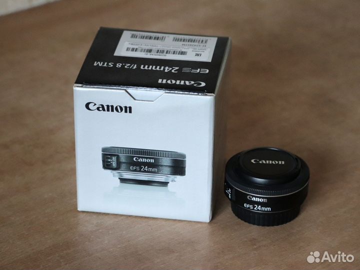Canon ef-s 24 mm 2.8 STM с коробкой