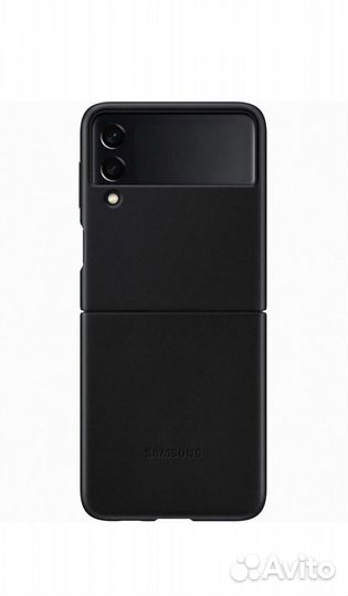 Оригинальный кожаный чехол на Samsung Flip3 новый
