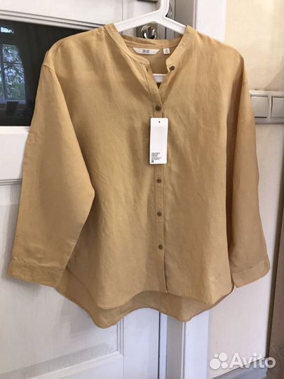Блузка бежевая новая с бирками Юникло