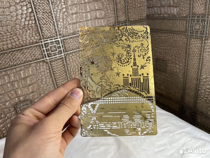 Металическая картина москва СССР