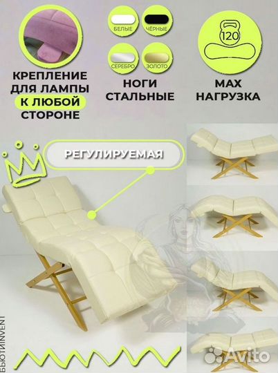 Кушетка анатомическая Квадрат с регулировками изголовья и ног