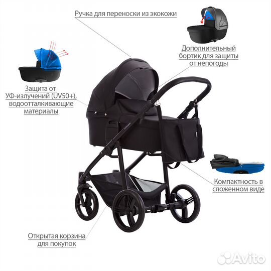 Детская коляска 2 в 1 Bebetto Explorer AIR 07 CZM