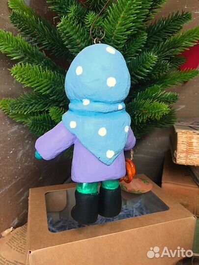 Ватная ёлочная игрушка