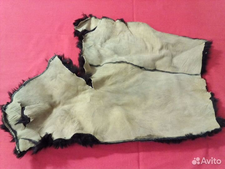 Куски шкуры овчины -3шт \ Выделка фабричная \