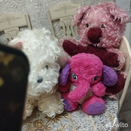 Собачка и мишка мягкая игрушка СССР