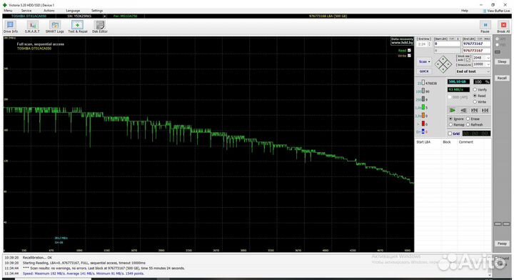 Жесткий диск Toshiba 500Gb 7200 rpm DT01ACA050