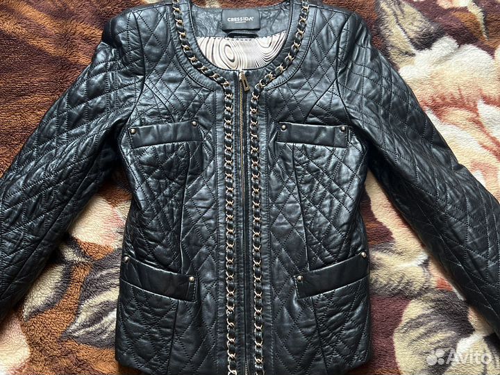 Куртка кожаная женская размер 42s