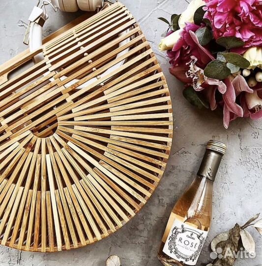 Сумка летняя с бали из бамбука ротанга