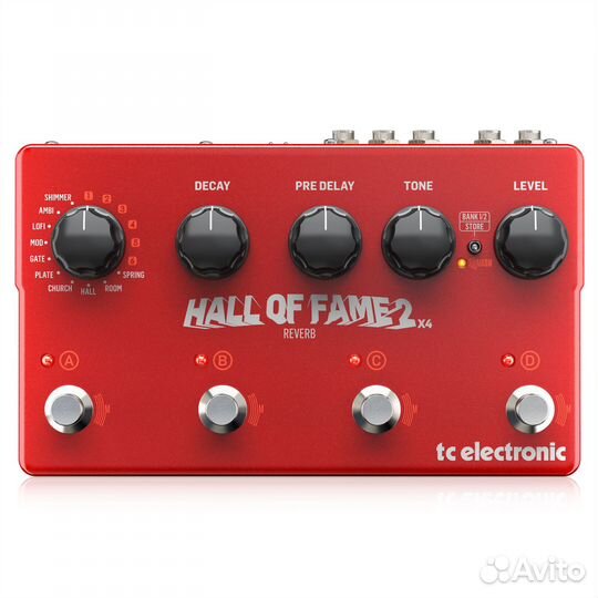 TC electronic hall OF fame 2 X4 reverb, гитарная педаль эффекта ревербератор