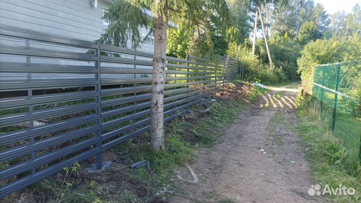 Забор из профнастила под ключ