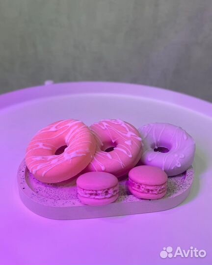 Мыло ручной работы «Пончики» и «Макаронсы»