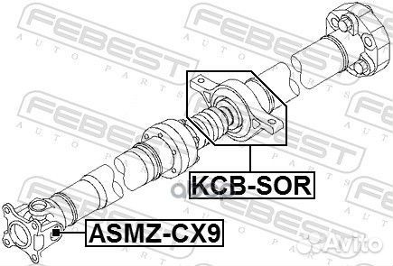 Подшипник опоры карданного вала kcbsor Febest