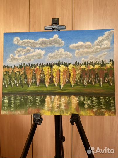 Картина маслом на холсте Река