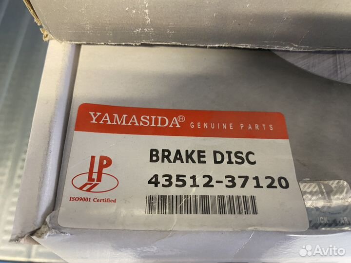 Тормозной диск 43512-37120 hino XZU417 06. front Y