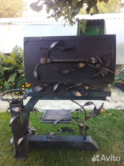 Мангал с печью под казан